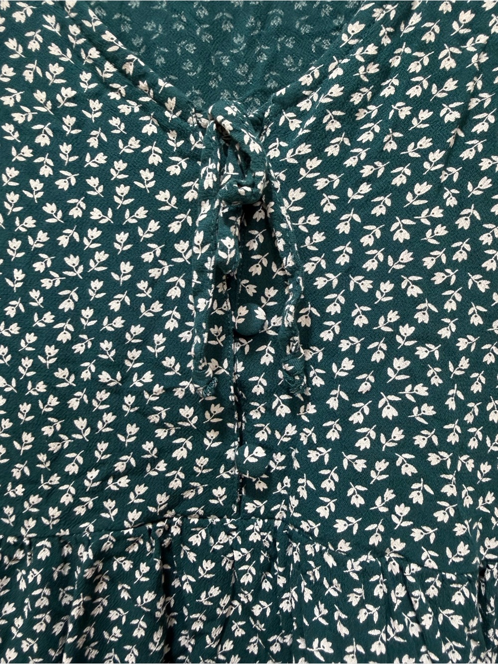 American Eagle Outfitters Teal Floral Dress - Picture 3 of 6